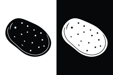 Potato icon icon vector on White Background ,Vector Art Illustration on white background.