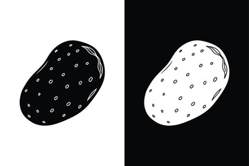 Potato icon icon vector on White Background ,Vector Art Illustration on white background.