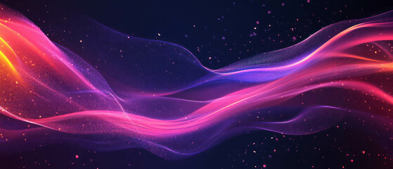 Obraz premium Flowing data streams create abstract tech background for digital interfaces