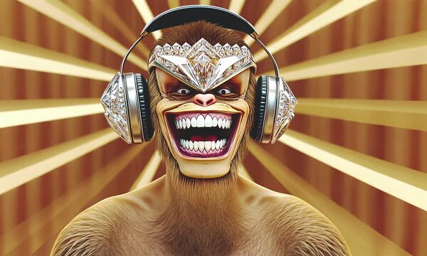Crazy party monkey man