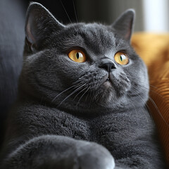  british shorthair cat lying sunbeam