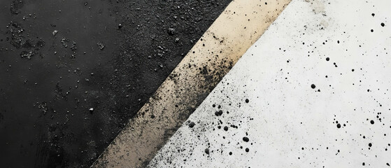 Fototapeta premium Modern minimalist art featuring dusty texture and abstract shapes in contrasting colors