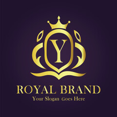 Luxury Gold Monogram Logo - Letter Y
