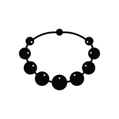 Necklace pearl icon logo design template isolated illustration