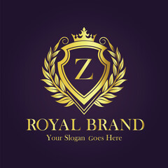 Luxury Gold Monogram Logo - Letter Z