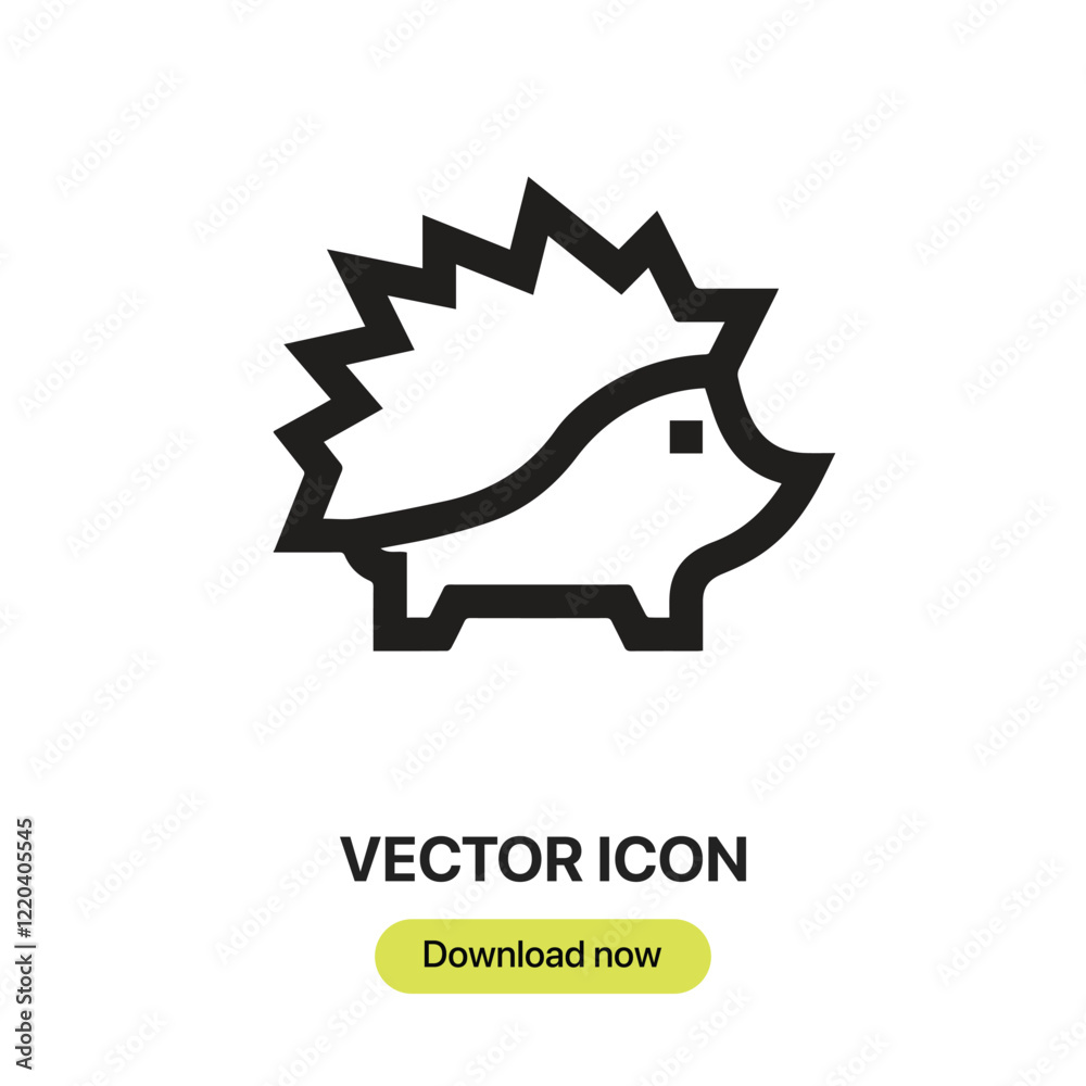 Aufkleber porcupine icon vector. linear-style sign for mobile concept and web design. porcupine symbol illustr