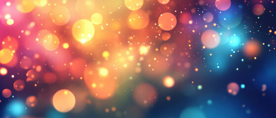 Vibrant abstract background featuring holographic neon lights in a central focus area