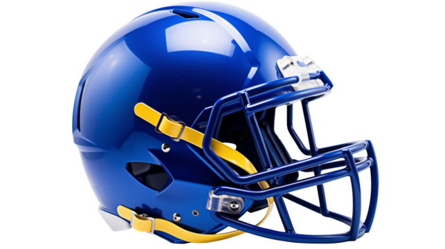 Professional American Football Helmet on a transparent background