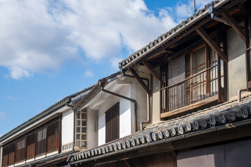 日本の岡山県倉敷市の美観地区の美しい風景