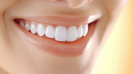 Obraz premium Radiant Smile Showcasing Perfectly White Teeth and Healthy Gums
