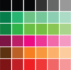 colour palette vectors