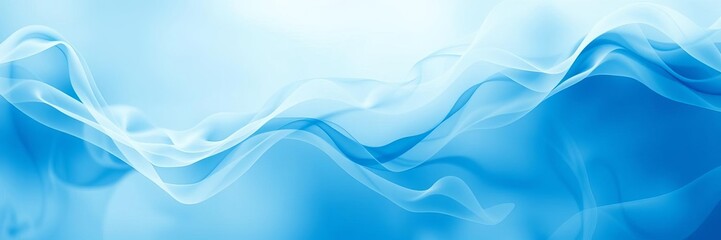 Fototapeta premium Blue smoke swirling in elegant patterns against a white background, floating, smooth