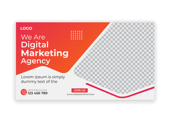  Digital marketing agency and creative corporate web banner template