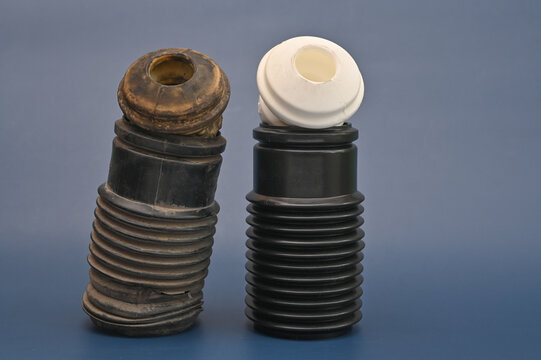 new and old cover for a car shock absorber.