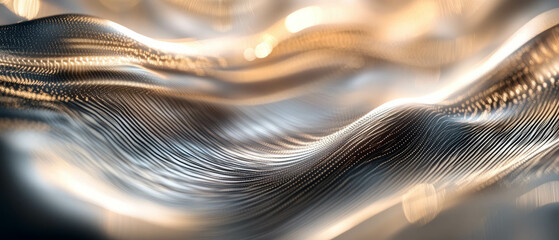 Naklejka premium Ripples of light and technology hint at the future of human potential and innovation