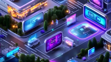 Obraz premium smart city: futuristic urban tech, ai, metaverse - metaverse