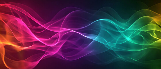 Colorful abstract wires display dynamic changes in hue and flow