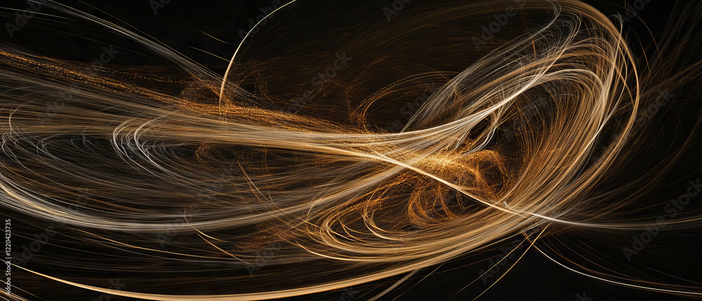 Fototapete wires creating a dynamic vortex with extreme speed and rotational movement