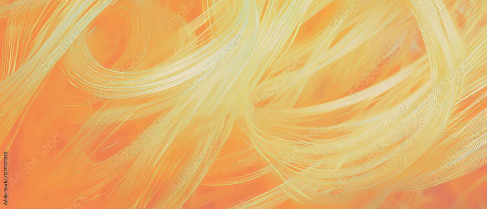 Fototapete abstract wires animated by interaction and dynamic responsiveness in vibrant colors