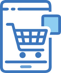 Online Shopping App Icon: Mobile Retail and Purchase Graphic