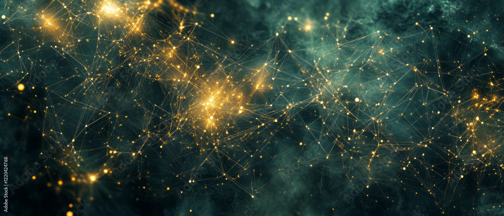 Poster dynamic flow of wires illuminating cyberspace with rapid data transfer