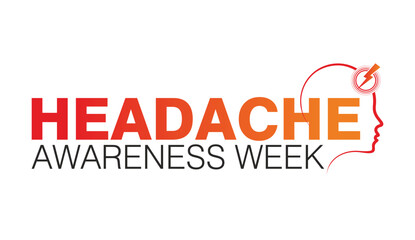 Headache awareness week logo. Vector illustration. Headache Concept.