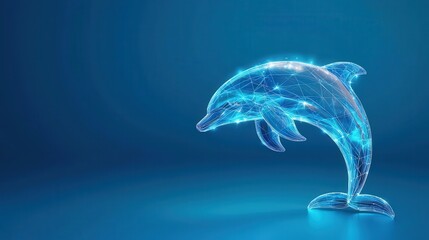 A symbolic glowing Dolphin indicating in World Wildlife Day concept