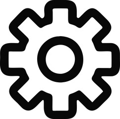 Mechanical Cogwheel Illustration: System Optimization Icon