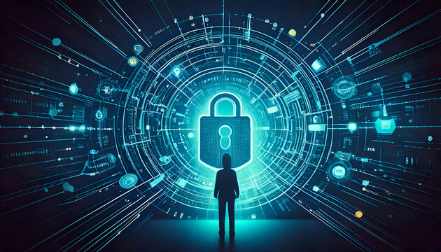 technology background with binary code