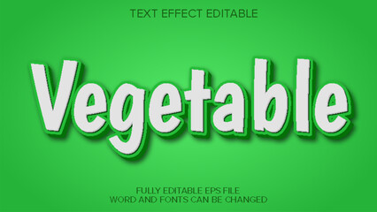 Vegetable text effect, cartoon style editable text effect.