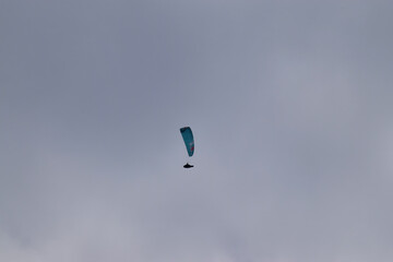 Paragliding in the clouds