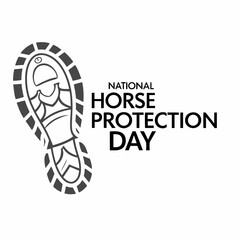 NATIONAL HORSE PROTECTION DAY silhouette vector illustration