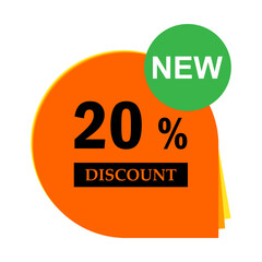 Sale discount label icon, price offer symbol design, web sticker vector illustration .