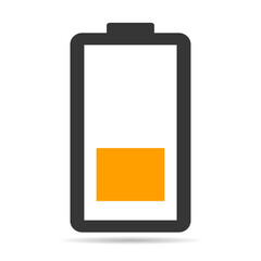 Power technology shadow icon, battery web shape design, energy level vector illustration .