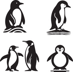 Naklejka premium silhouette of penguin