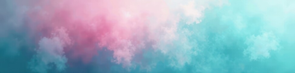 Fototapeta premium Teal aqua pink gradient, grainy blur, noise texture , color, teal, noise