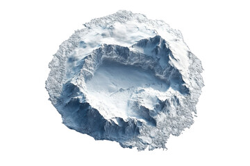 A stunning aerial view of a snow-covered mountainous landscape, showcasing the serene beauty of nature in its purest form.