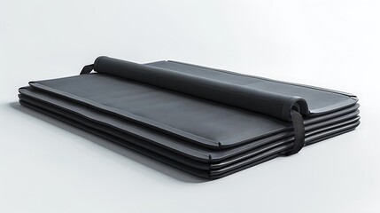 A versatile foldable gym mat with cushioned layers, displayed on a white background.