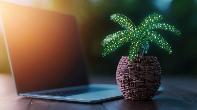 Office Intelligent Automation Efficiency Robotic process automation software managing data entry tasks on a computer screen, streamlined workflow interface.