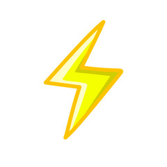 yellow lightning icon design