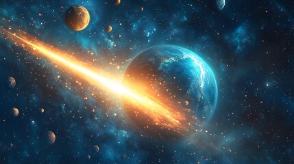 Obraz premium A beautiful background of the universe with planets