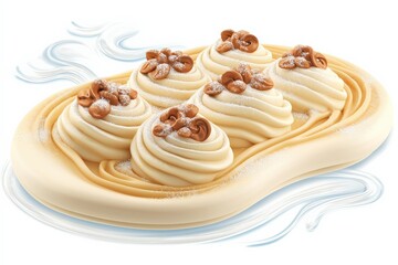 Decadent Dessert Creation Bakery Food Photography Elegant Setting Close-Up Indulgent Treats