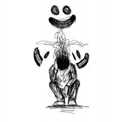 Scribble art of someone who has been exposed to verbal bullying