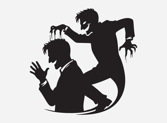 Prankster's Shadow Silhouette Against a Dark and Mysterious Background