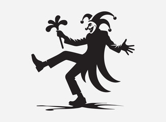 Prankster's Shadow Silhouette Against a Dark and Mysterious Background