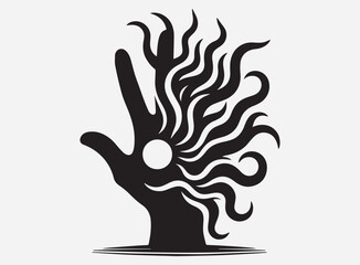 The Silly Shade Silhouette in the Dark with a Fun and Mysterious Shadow Background