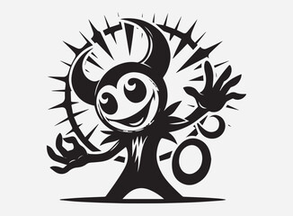 The Silly Shade Silhouette in the Dark with a Fun and Mysterious Shadow Background