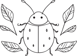 Cute Ladybug Illustration