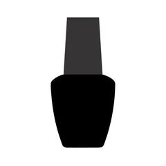 Black nail polish bottle icon in minimalist design