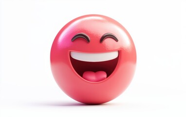 Fototapeta premium 3D icon cartoon emodji isolated on a white background